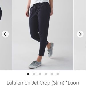 Lululemon Jet Crop slim *Luon size M denim luon naval blue